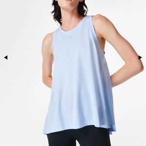 New Sweaty Betty Womens Coast Blue Easy Peazy Vest Tank Top Shirt XS Extra Small